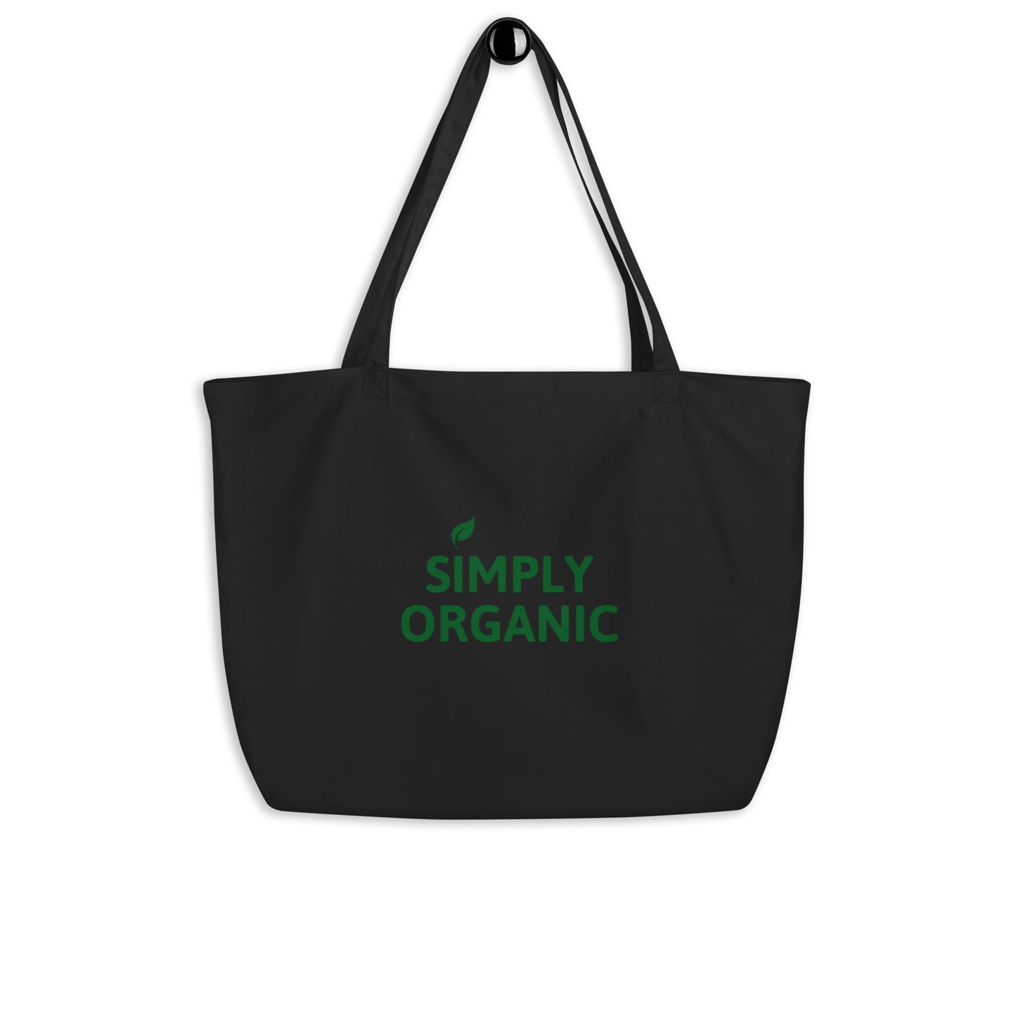 Simply Organic Large Tote Bag black front