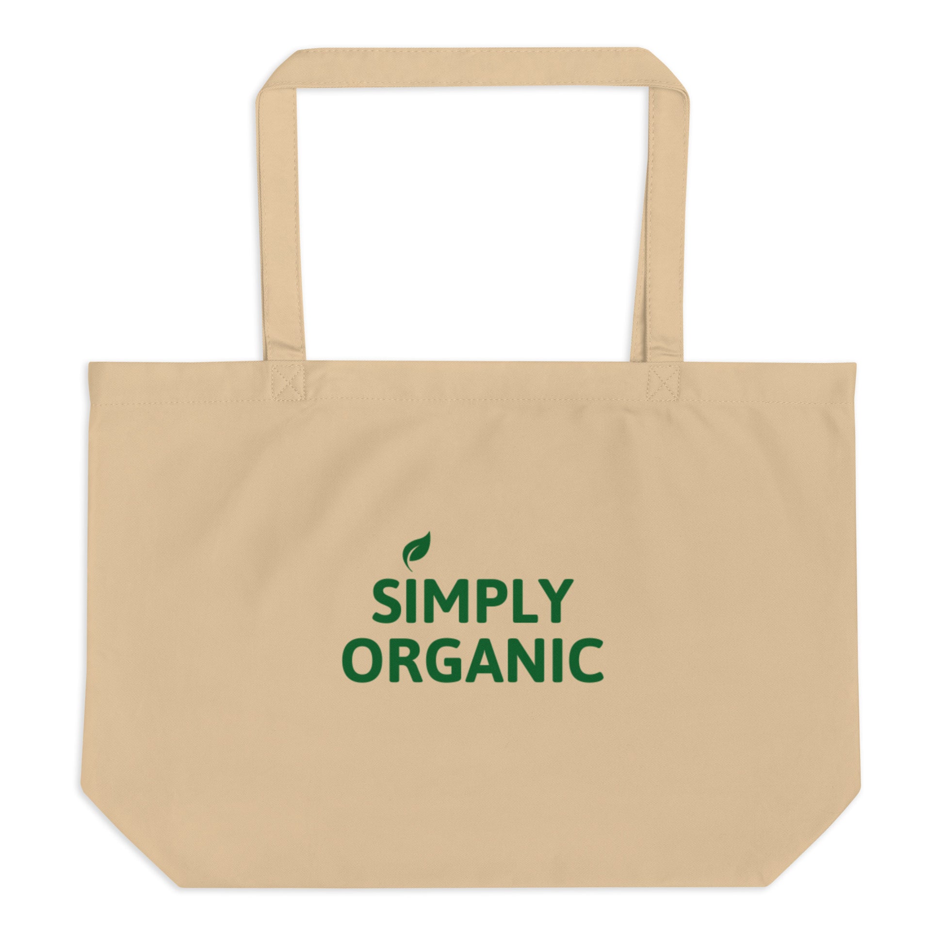 Simply Organic Large Tote Bag tan front