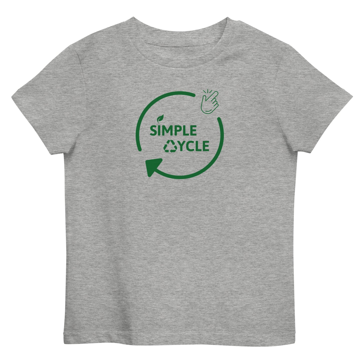 SimpleCycle Organic Cotton Kids T-Shirt grey front view