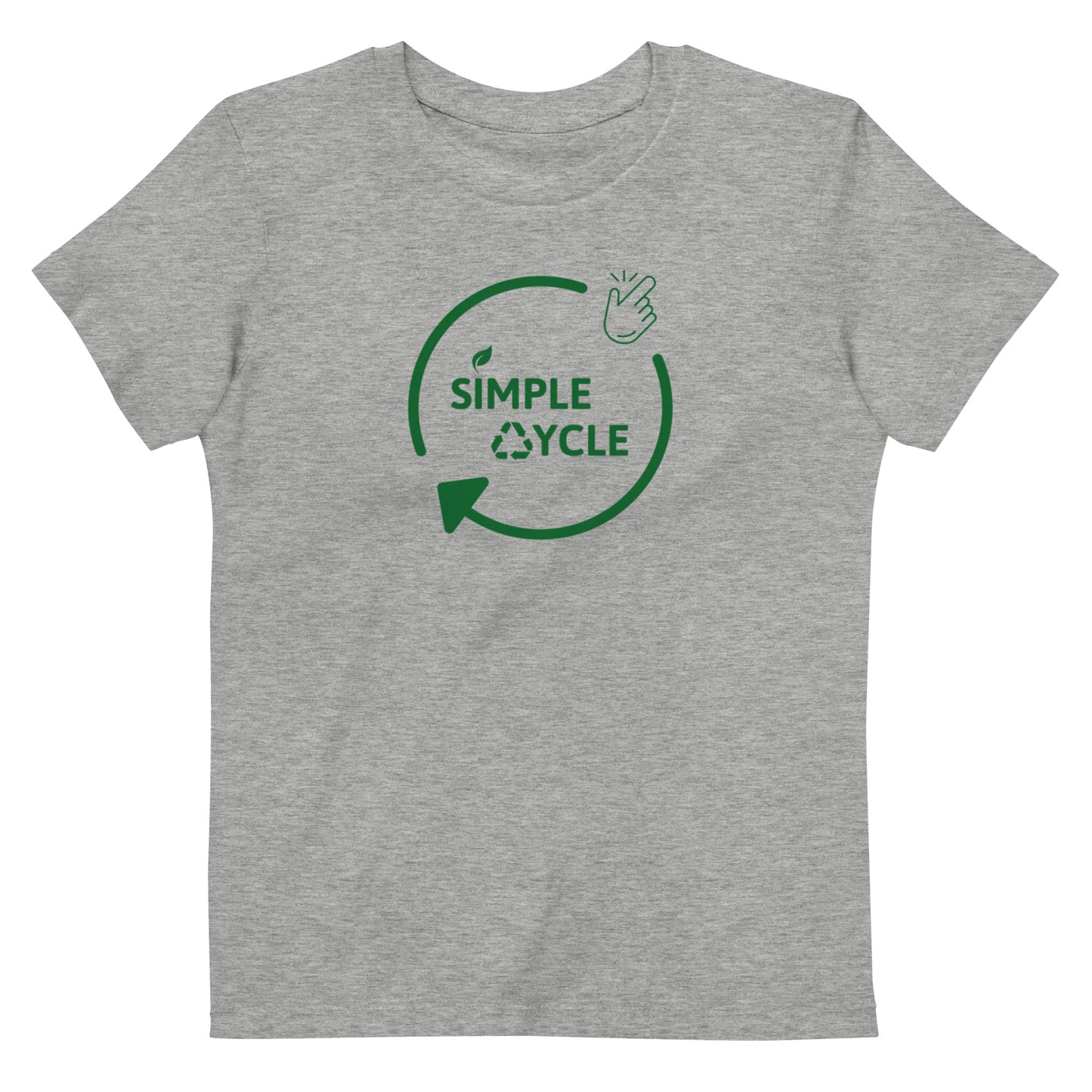 SimpleCycle Organic Cotton Kids T-Shirt grey front view