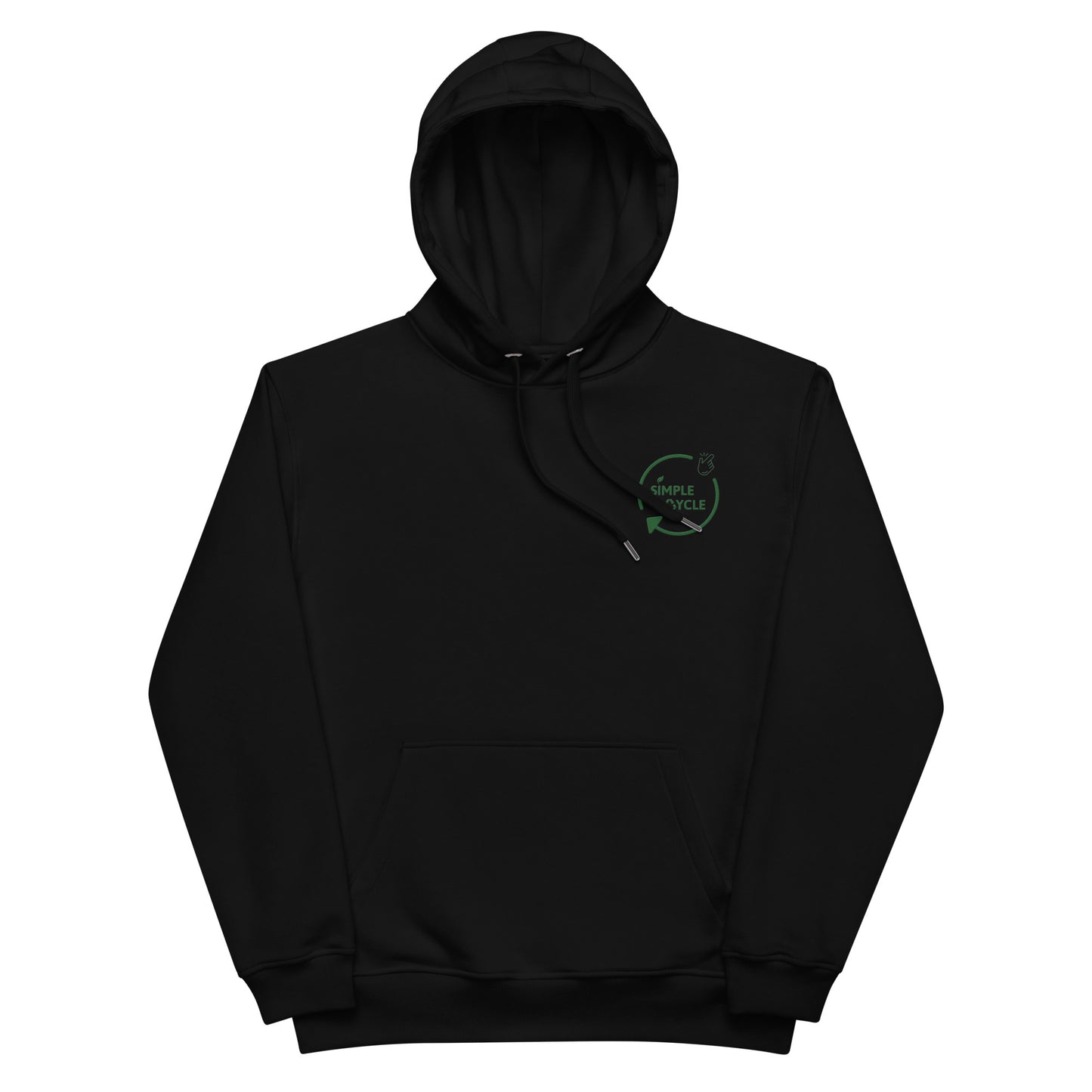 SimpleCycle Premium Eco Hoodie black front