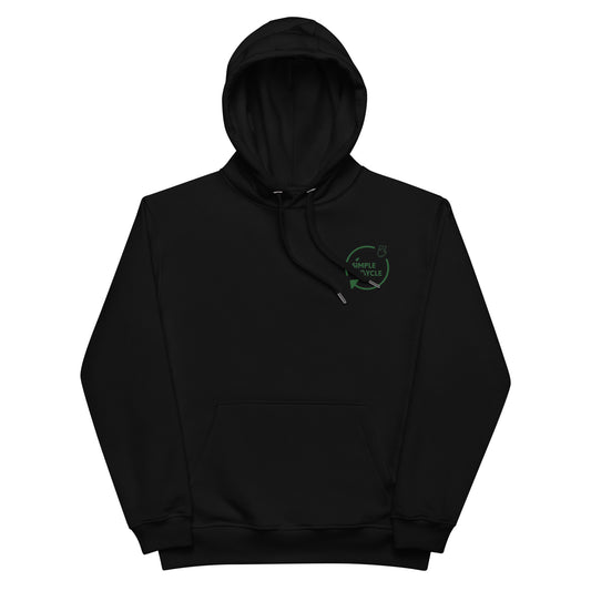 SimpleCycle Premium Eco Hoodie black front