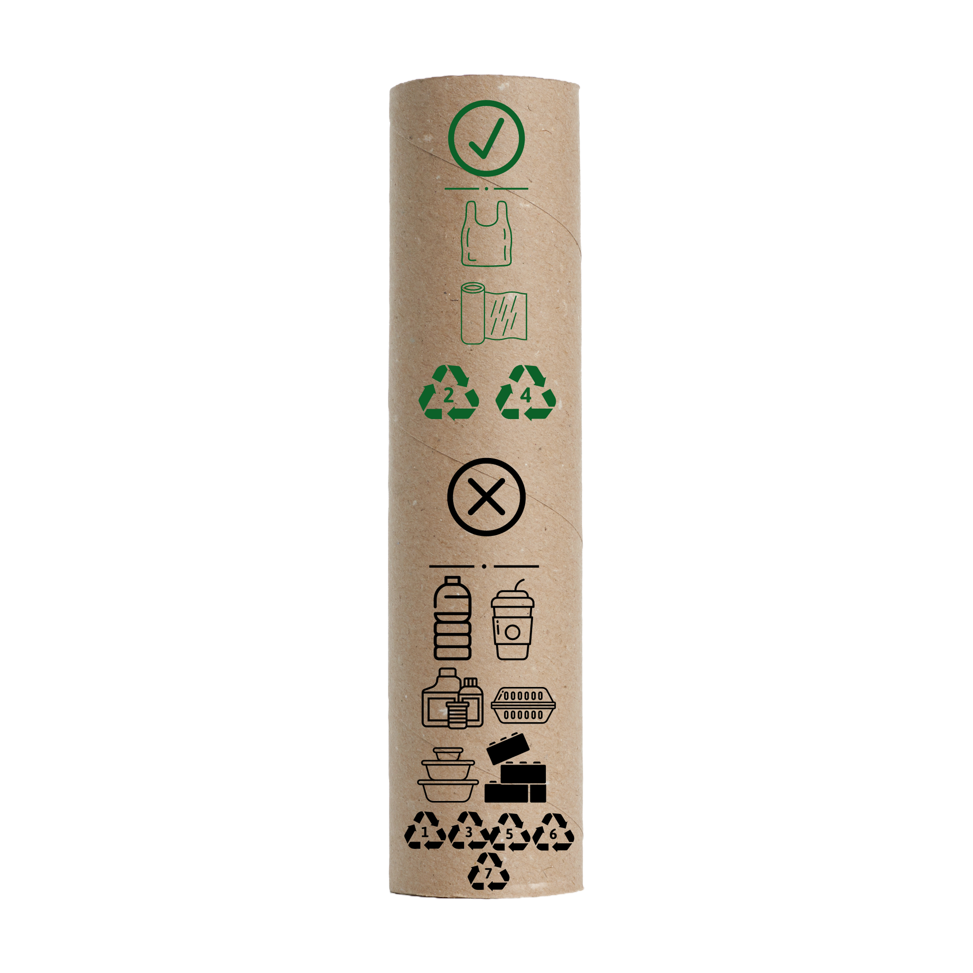 Plastic film recycling tube back
