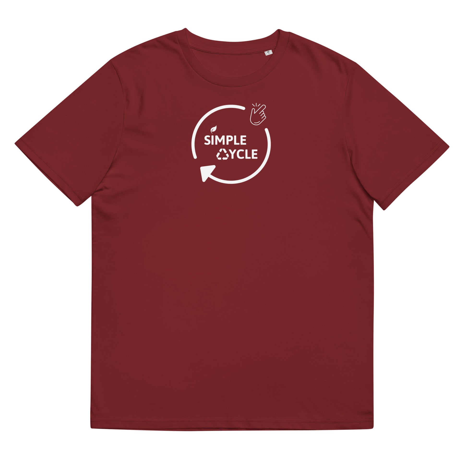 SimpleCycle Unisex Organic Cotton T-Shirt red front view