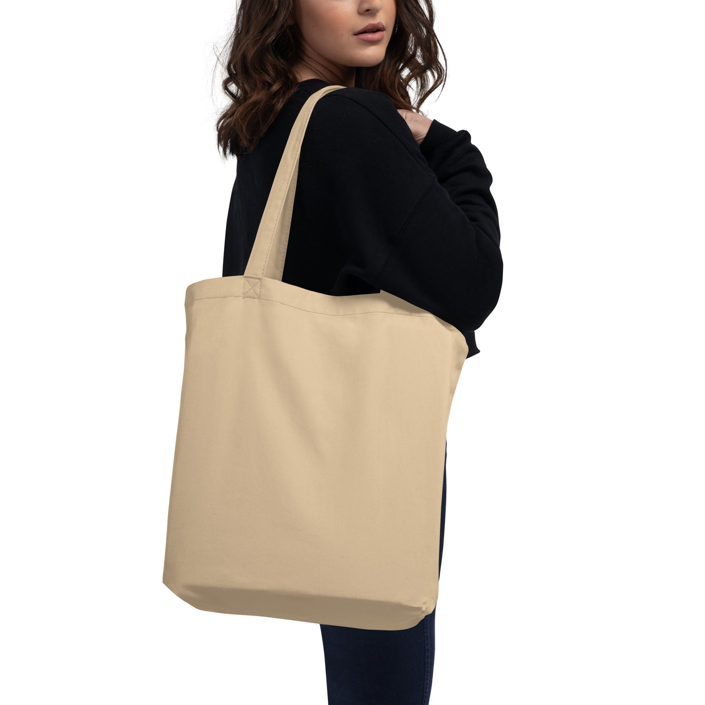 Simply Organic Eco Tote Bag tan side view