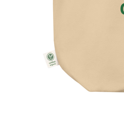 Simply Organic Eco Tote Bag tag bag in tan