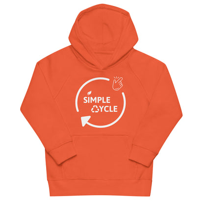 SimpleCycle Kids Eco Hoodie in orange product only