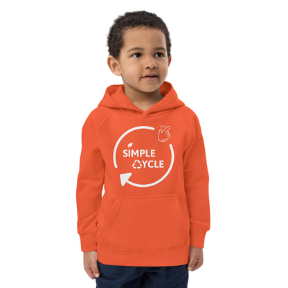 SimpleCycle Kids Eco Hoodie orange front view