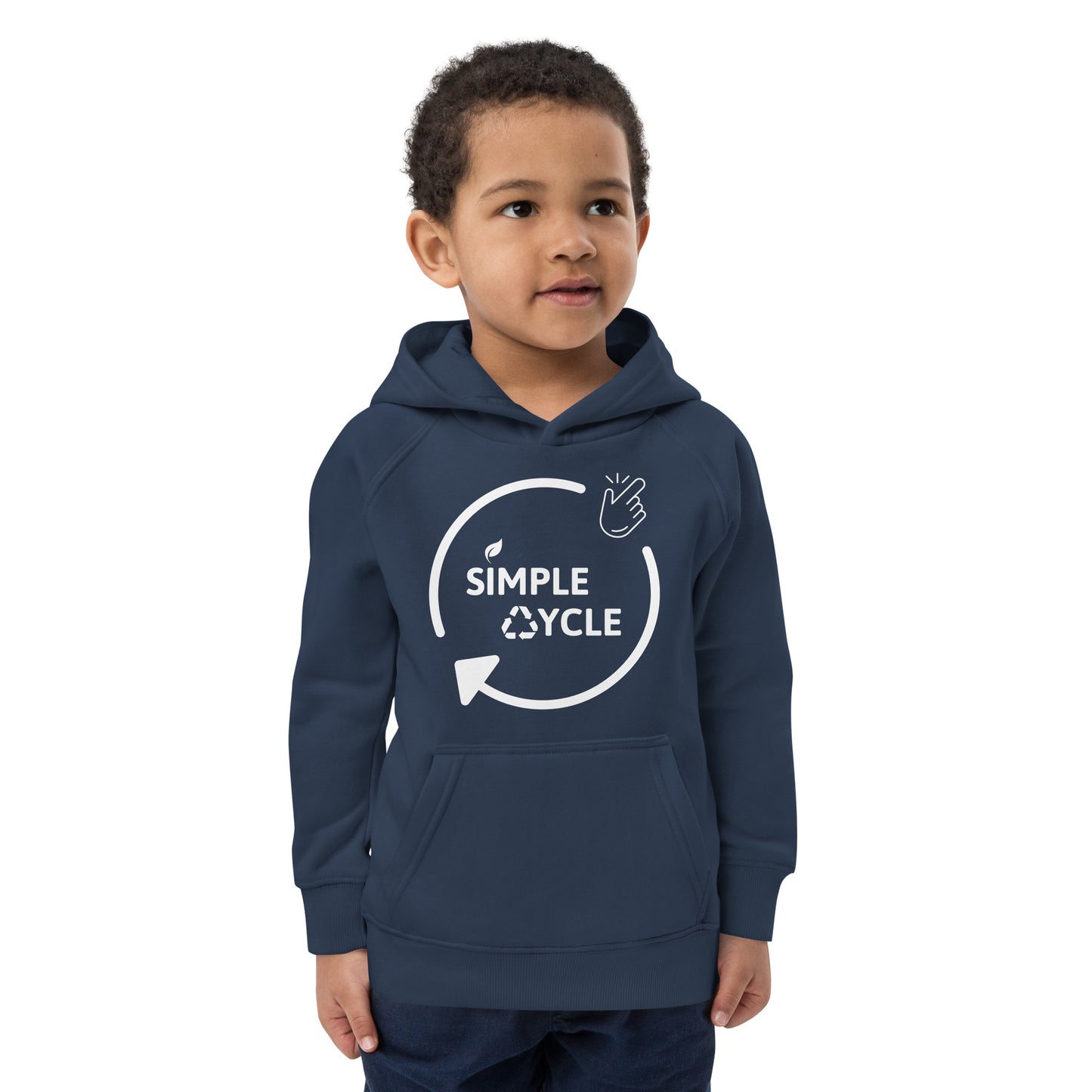 SimpleCycle Kids Eco Hoodie blue front