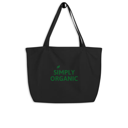 Simply Organic Large Tote Bag black front