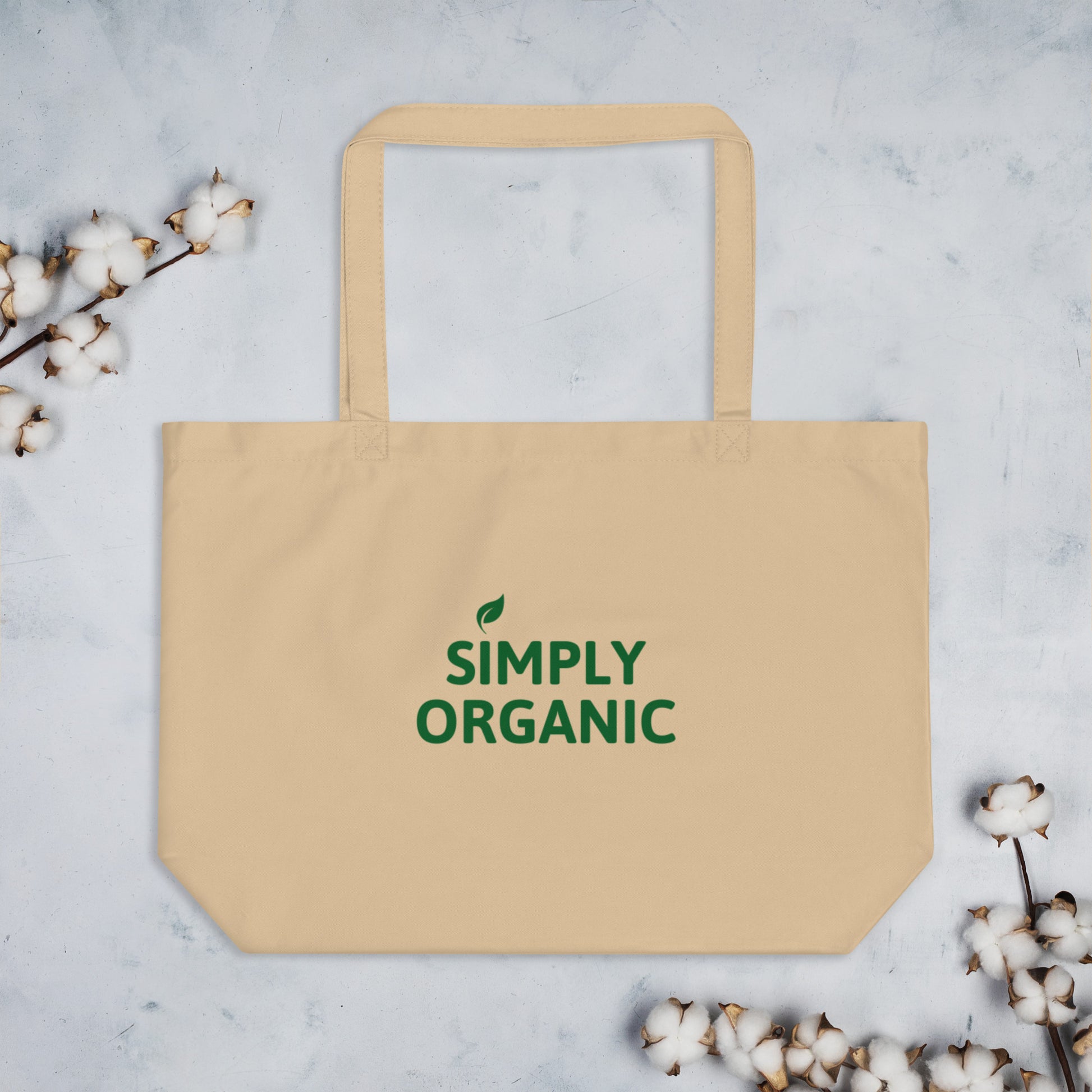 Simply Organic Large Tote Bag oyster front