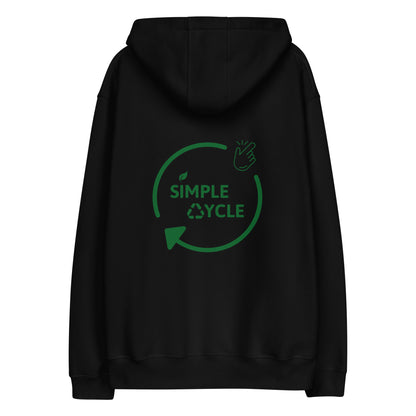 SimpleCycle Premium Eco Hoodie black back