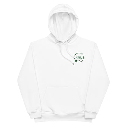 SimpleCycle Premium Eco Hoodie white front