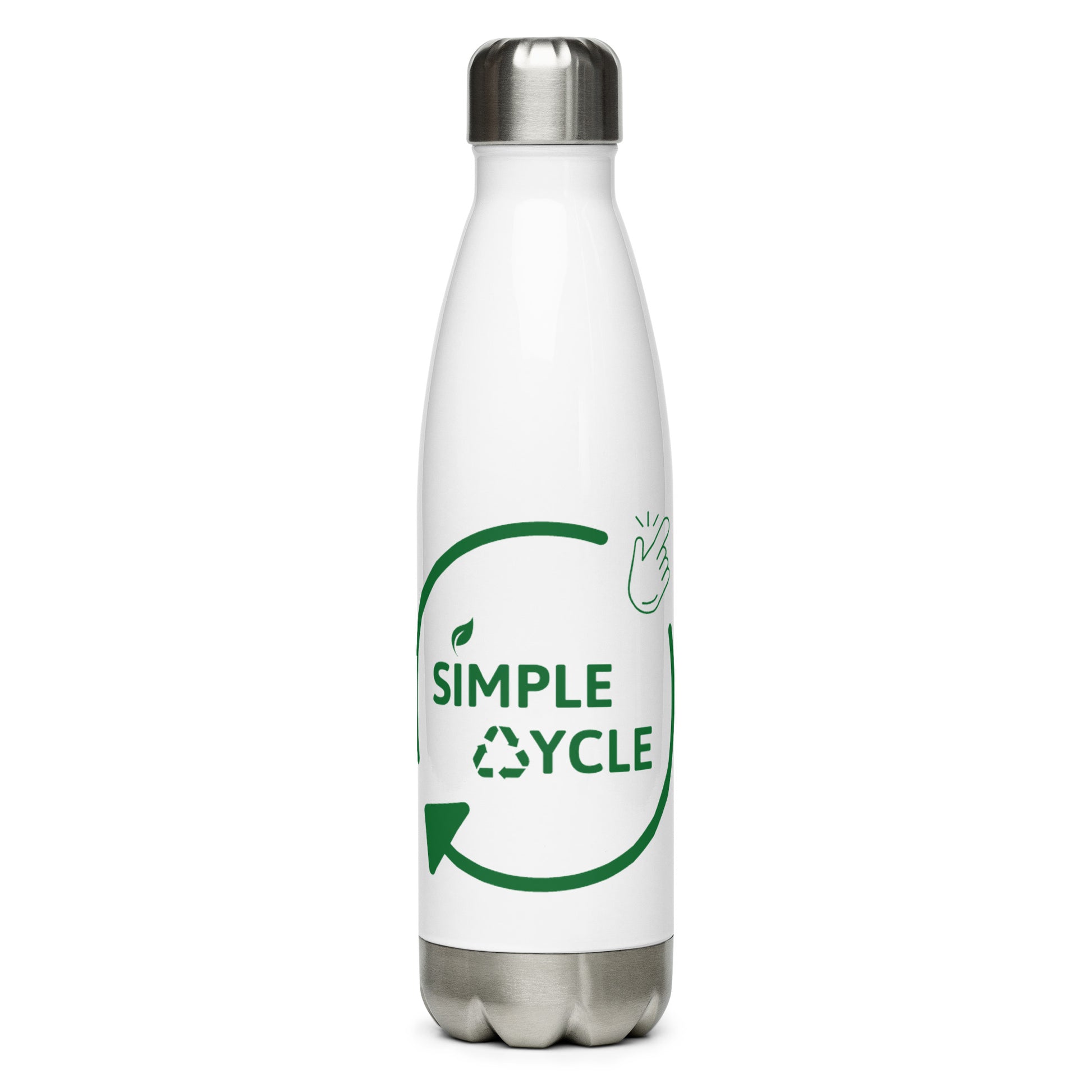 SimpleCycle Stainless Steel Water Bottle front view