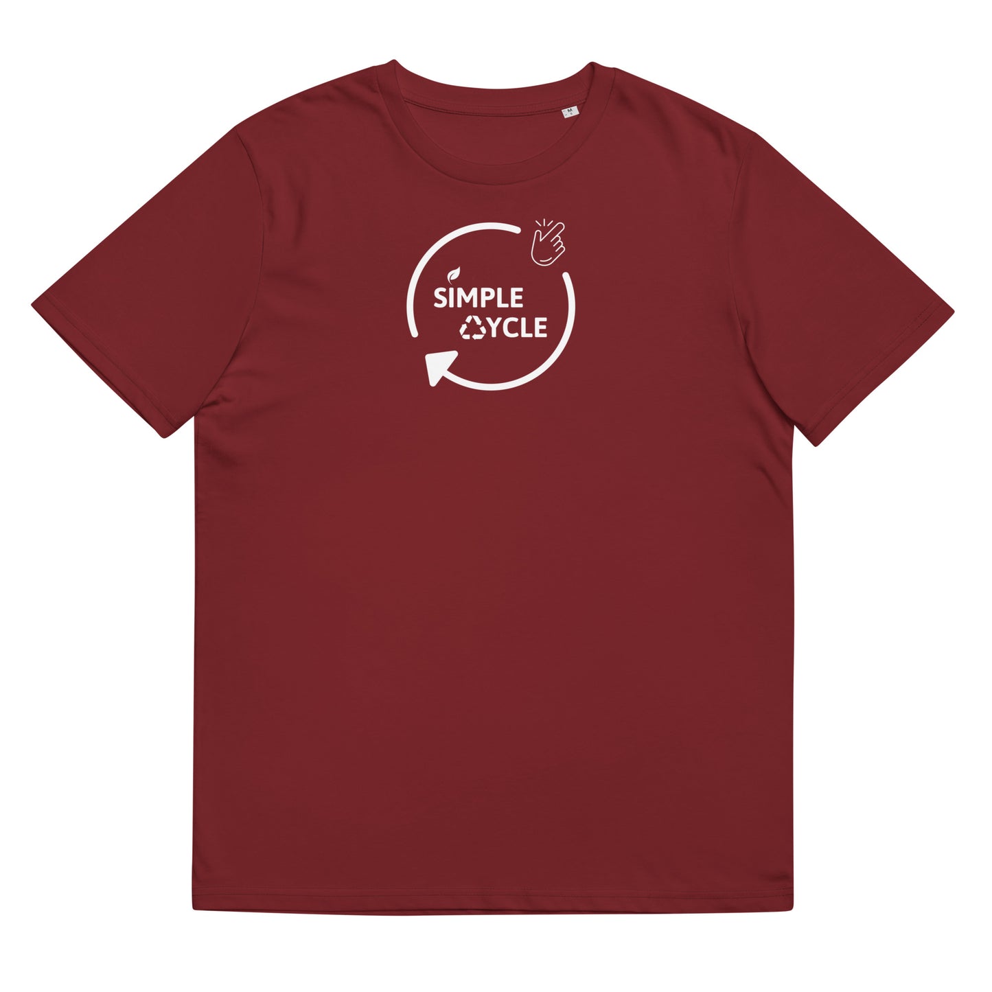 SimpleCycle Unisex Organic Cotton T-Shirt red front view