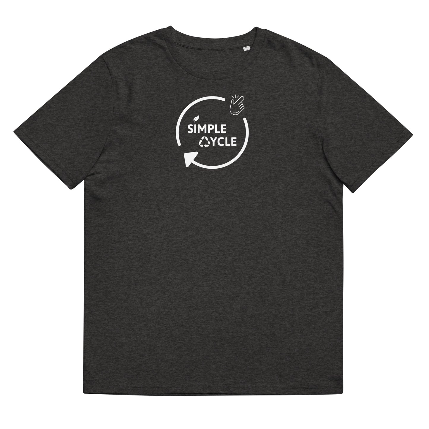 SimpleCycle Unisex Organic Cotton T-Shirt grey front view