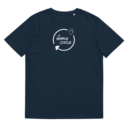 SimpleCycle Unisex Organic Cotton T-Shirt blue front view