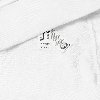 SimpleCycle Branded Unisex Organic Sweatshirt White tag